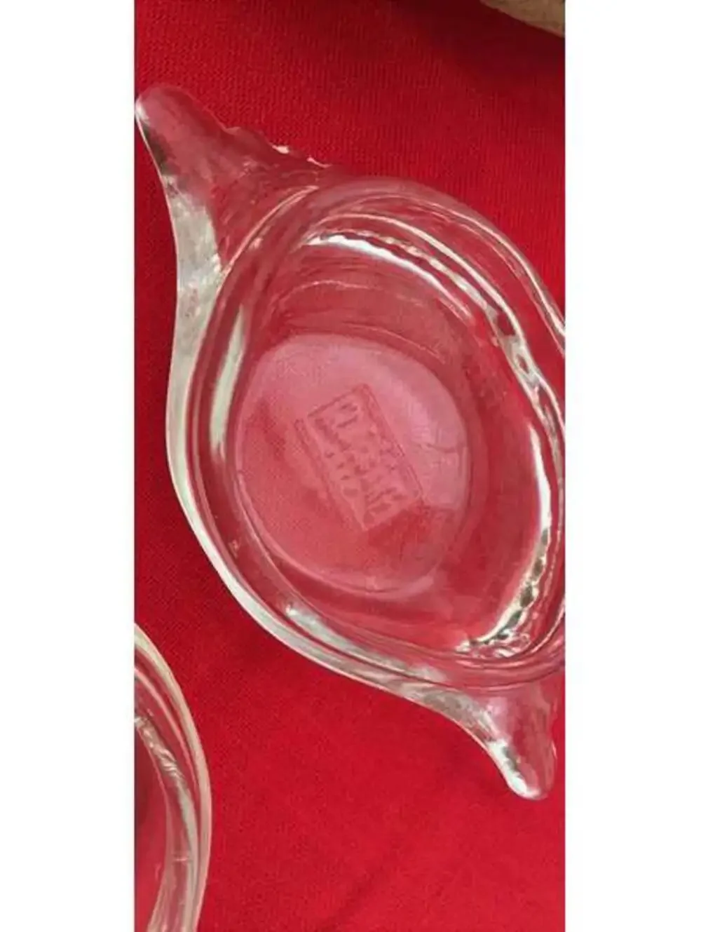 Vintage glass bake imperial deviled crab glass dishes